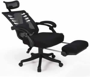 Hbada Reclining Office Chair with Footrest