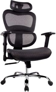 High Back Chair w Adjustable Headrest and Armrests