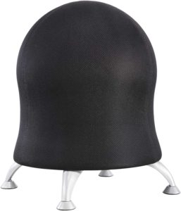 Safco Products Zenergy Ball Chair, Black, Low Profile, Active Seating