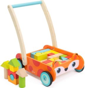 Cossy Wooden Baby Learning Walker Toddler Toys for 1-Year-Old and up