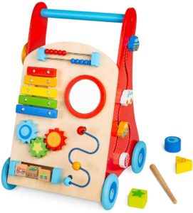 Cossy Wooden Baby Walker Toddler Toys for 18 Months and up